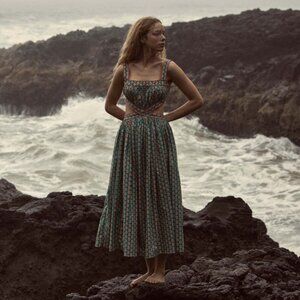 Doen Tasha Cutout Dress - Sunrise Paisley Size Small